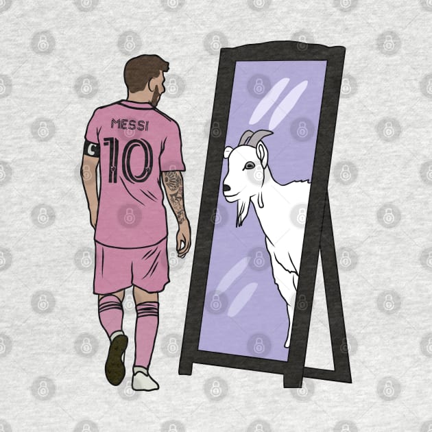 Leo Messi Mirror GOAT Miami by rattraptees